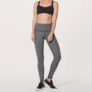 Lululemon Wunder Under High Rise Heathered Herringbone Leggings
